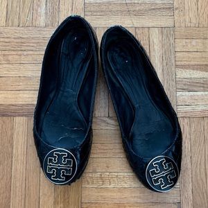 Tory Burch size 7 1/2 black flats